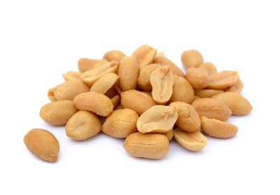Arranged peanuts peeled