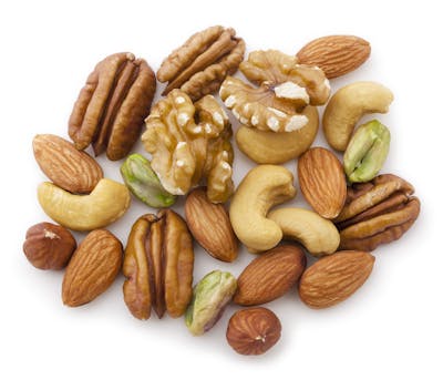 Mixed Nuts on White