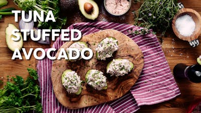 Tuna stuffed avocado