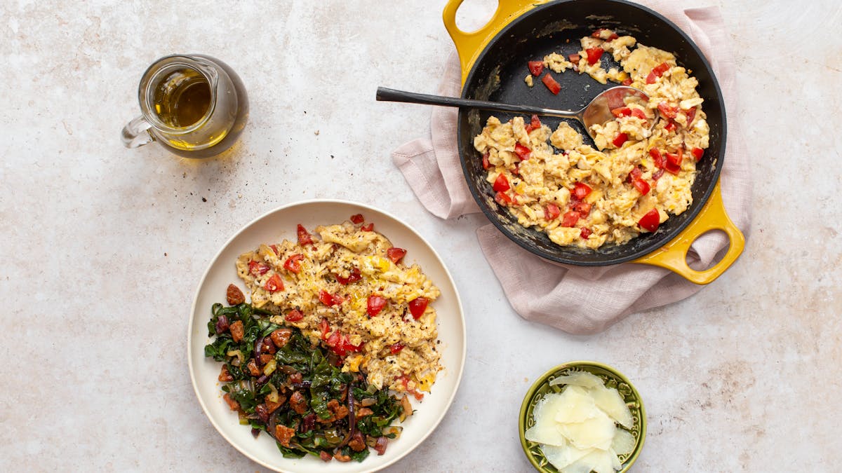 Spanish scramble with chorizo
