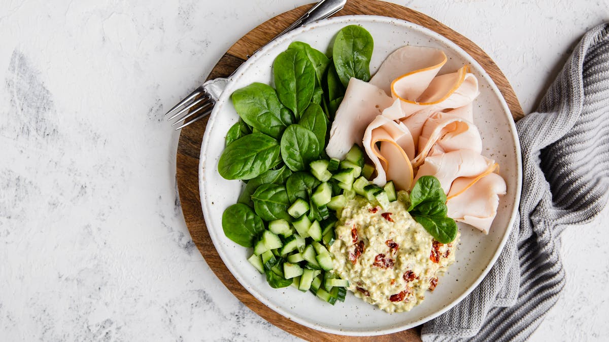 High protein Italian turkey salad