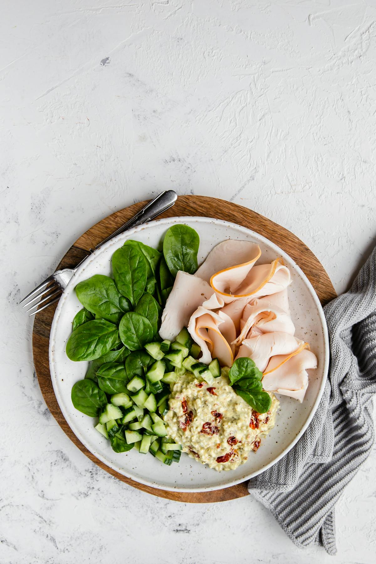 High-protein Italian turkey salad