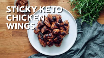 Sweet and sticky keto chicken wings