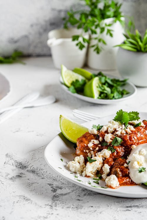 Pan-seared cod in salsa with queso fresco