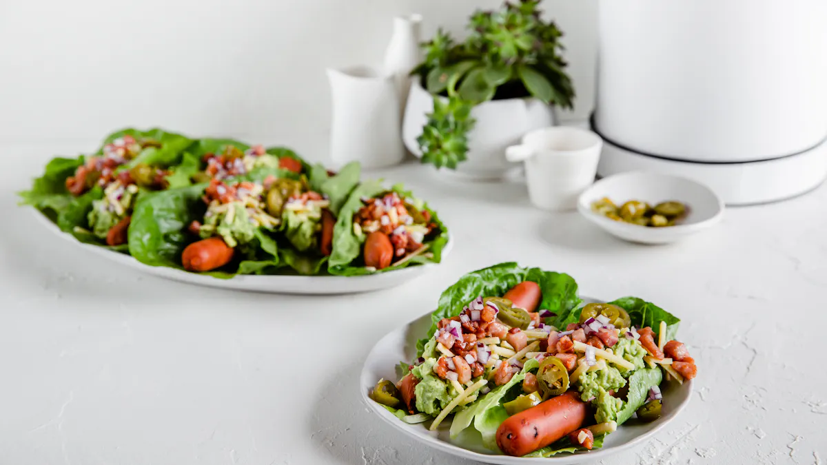 Loaded keto turkey dogs with guacamole