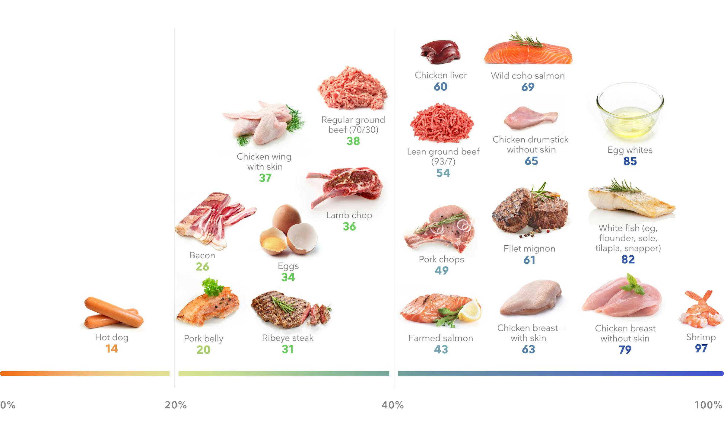 Food Visualizer High Protein Meat Seafood And Eggs Diet Doctor