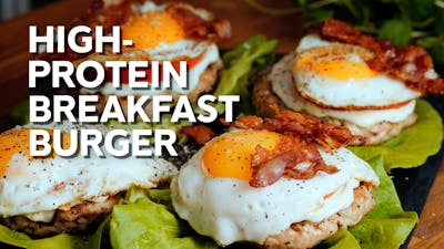 High-protein breakfast burger
