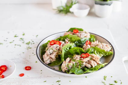 Thai keto tuna salad wrap