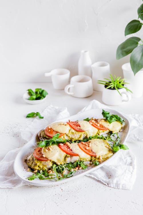 Baked keto fish Caprese