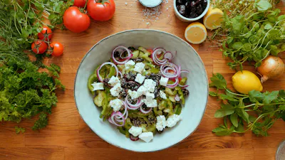 Greek low-carb keftedes bowls with tzatziki