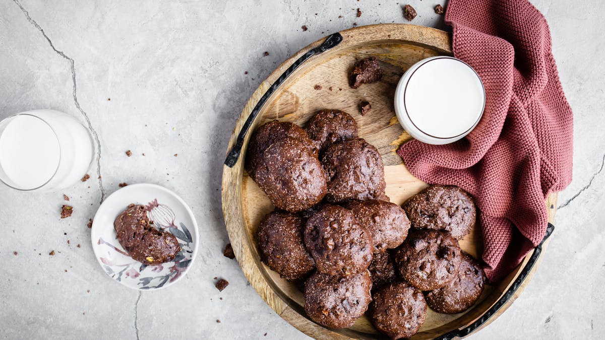 High protein chocolate pistachio cookies