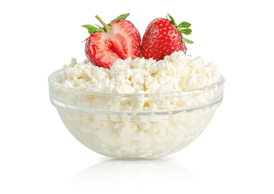 Cottage cheese with berries