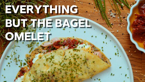 Everything but the bagel omelet