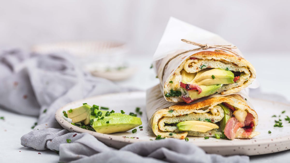 Loaded keto breakfast wrap