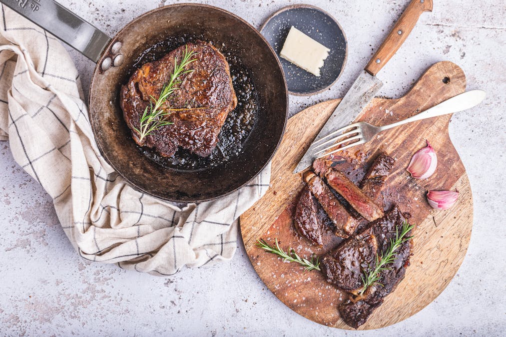Perfectly seared steak