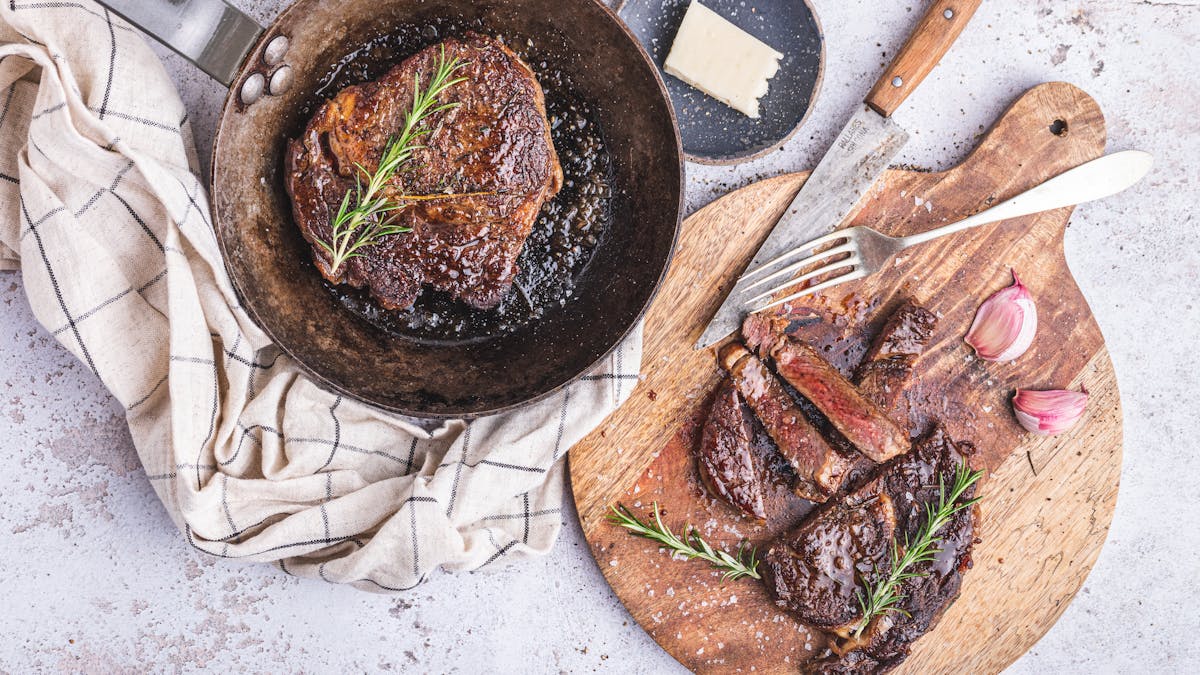 Perfectly seared steak