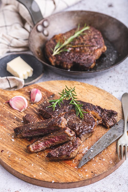 Perfectly seared steak