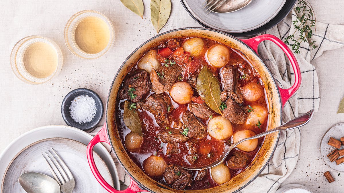 Stifado (Greek meat and onion stew)