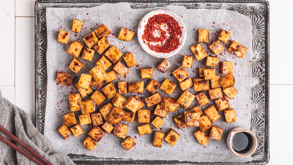 Crispy fried tofu