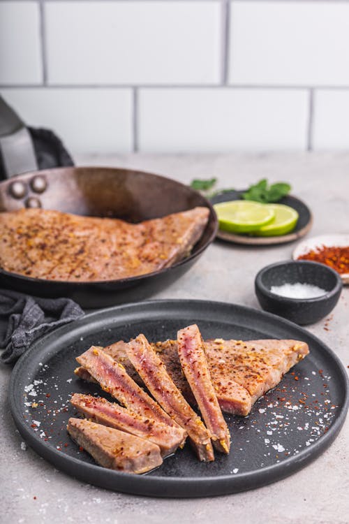 Seared tuna steaks