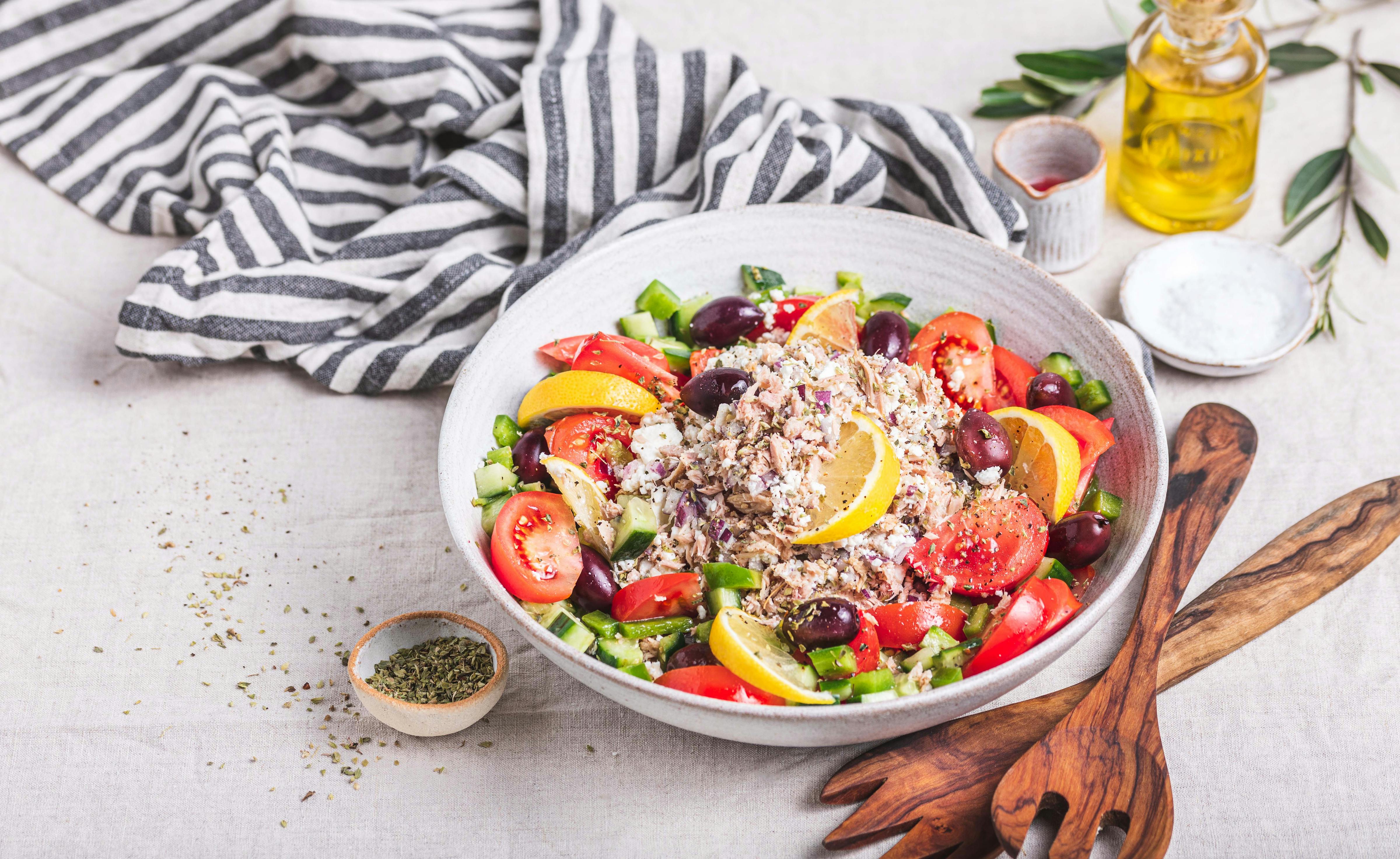 Greek Tuna Salad High Protein Recipe Diet Doctor