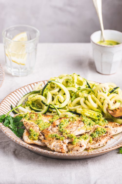 Chimichurri chicken with zoodles