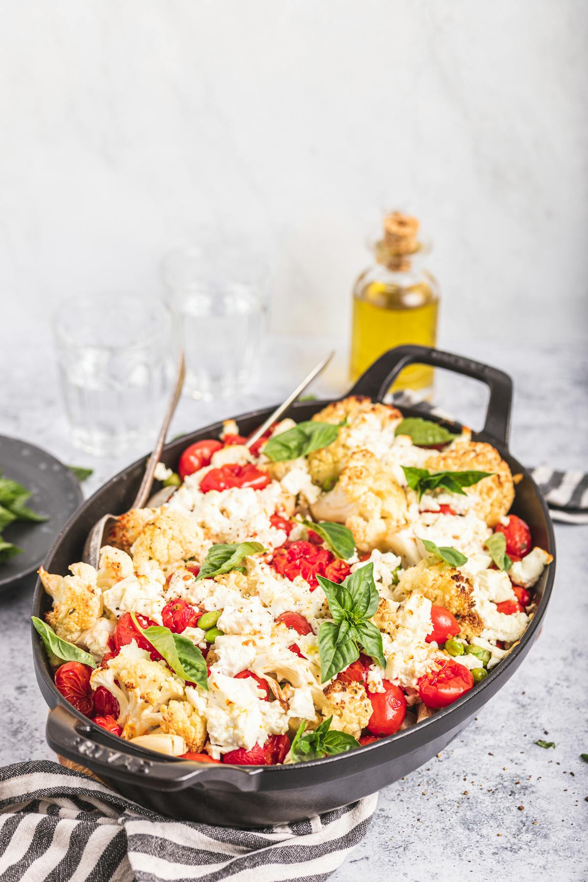 One-pan feta and cauliflower bake