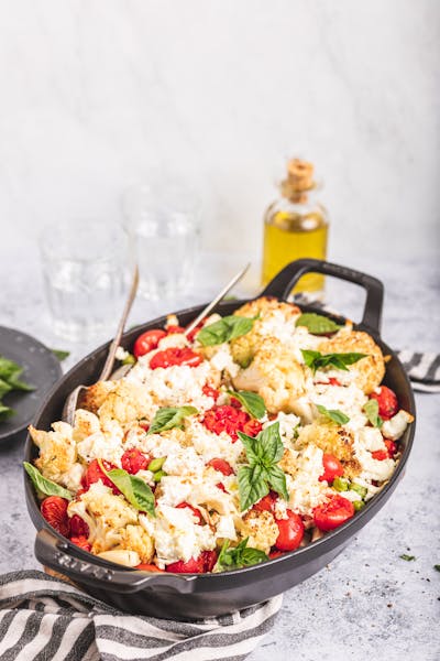One-pan feta and cauliflower bake