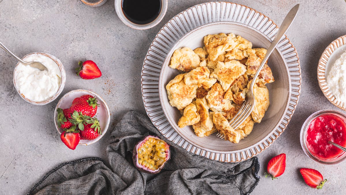 Keto scrambled pancakes