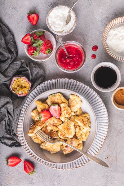 Keto scrambled pancakes