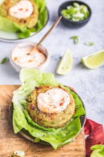 Shrimp burgers with lime & ginger