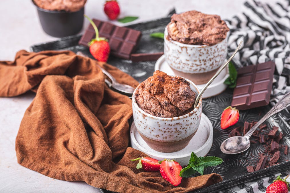 Sugar-free chocolate soufflé