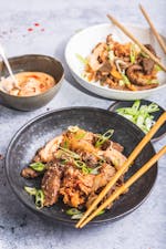 Beef stir-fry with kimchi