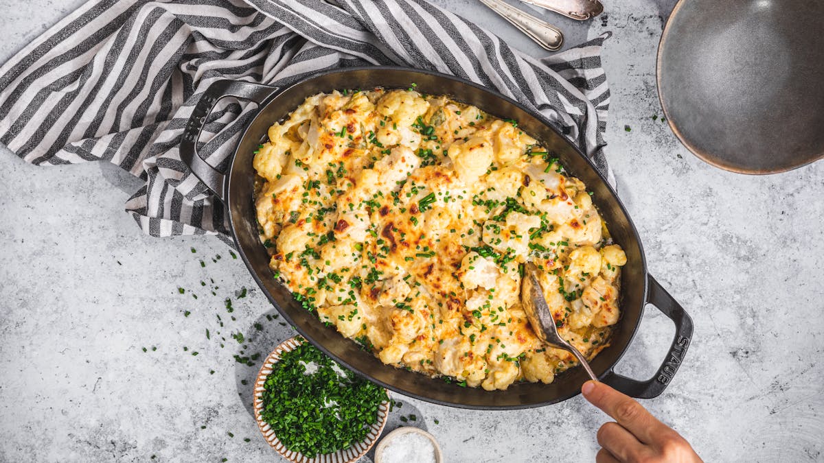 Buffalo chicken & cauliflower casserole
