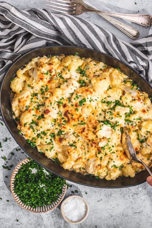 Buffalo chicken & cauliflower casserole