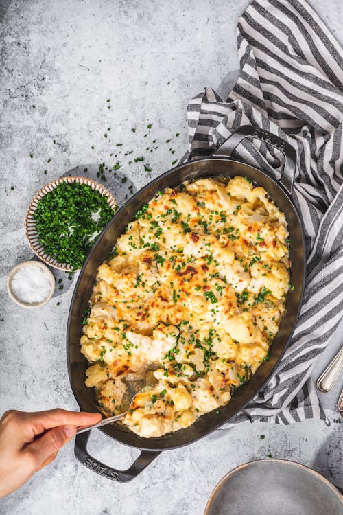 Buffalo chicken & cauliflower casserole