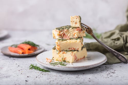 Egg bites with smoked salmon and dill