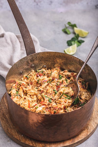 Two-ingredient Mexican pulled chicken