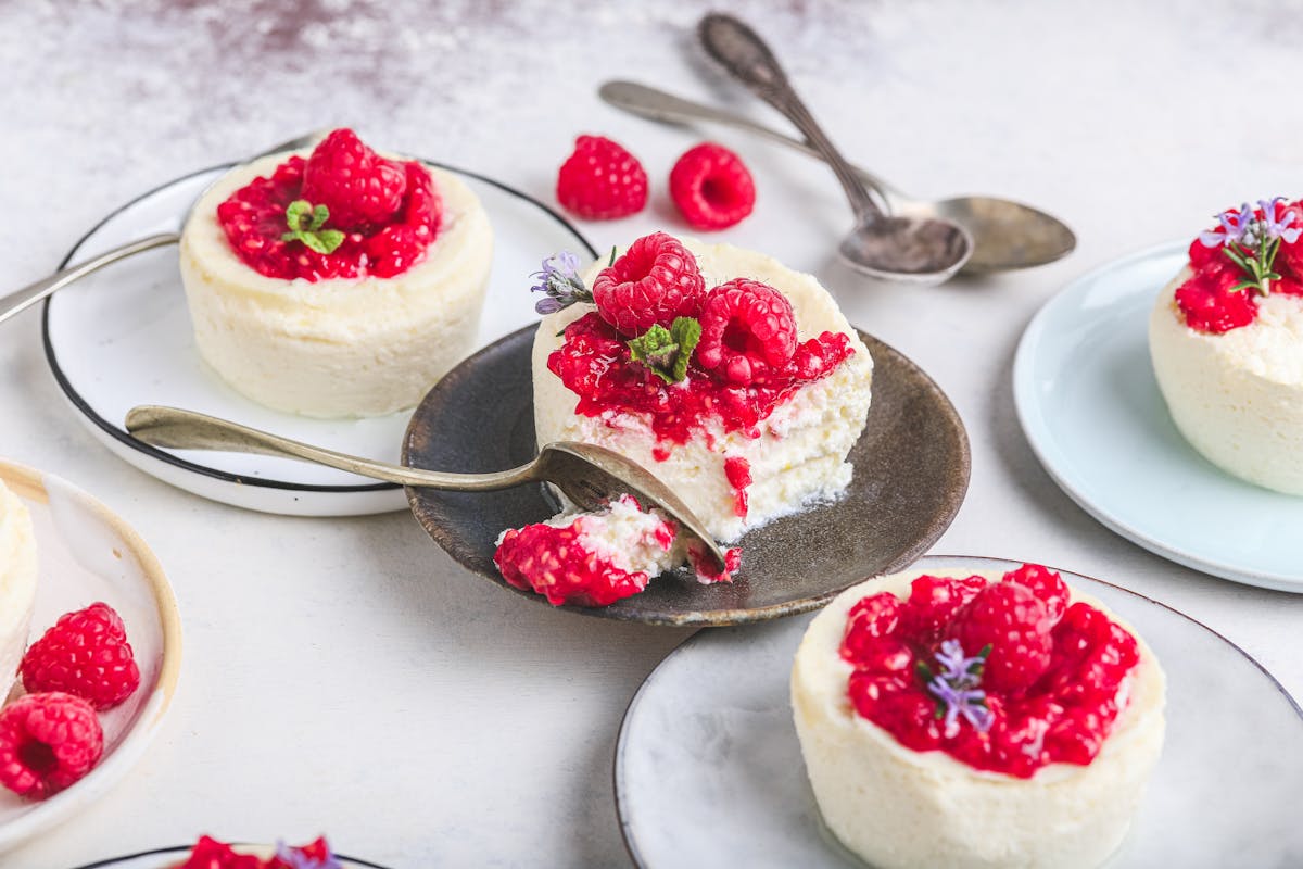 Air fryer lemon ricotta cheesecake