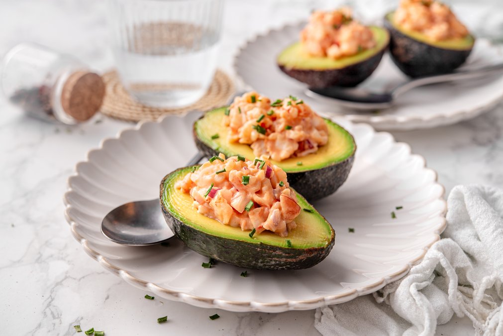 Keto shrimp avocado boat