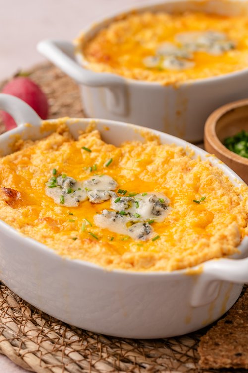 High-protein buffalo chicken dip
