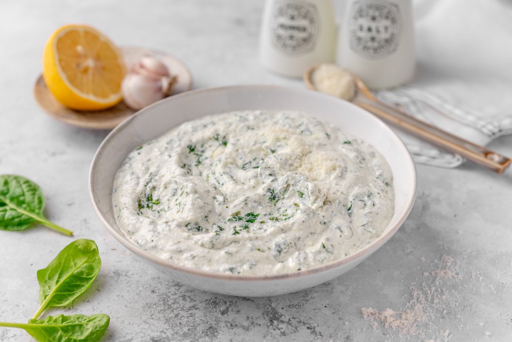Cottage cheese spinach dip