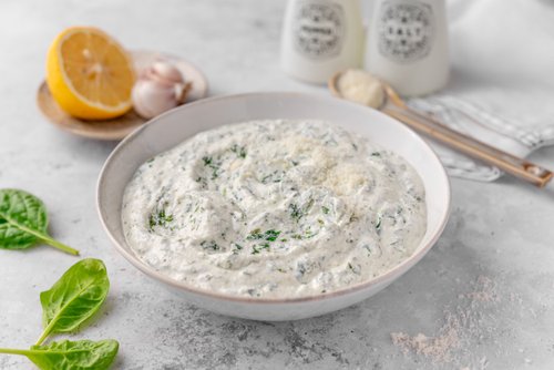 Cottage cheese spinach dip