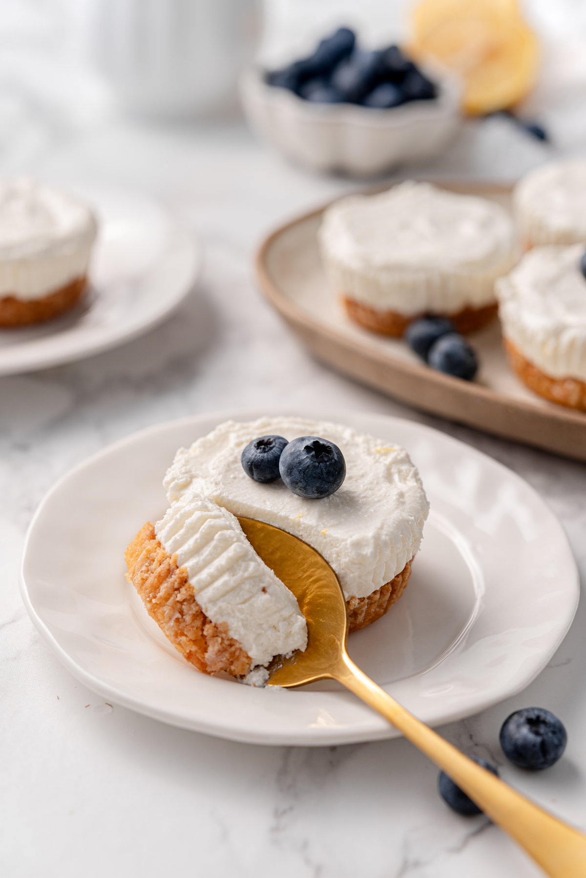Cottage cheese cheesecake cups
