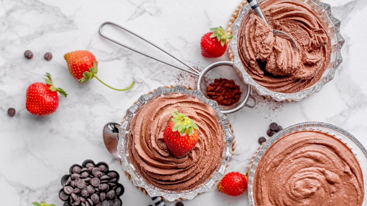 Chocolate cottage cheese mousse
