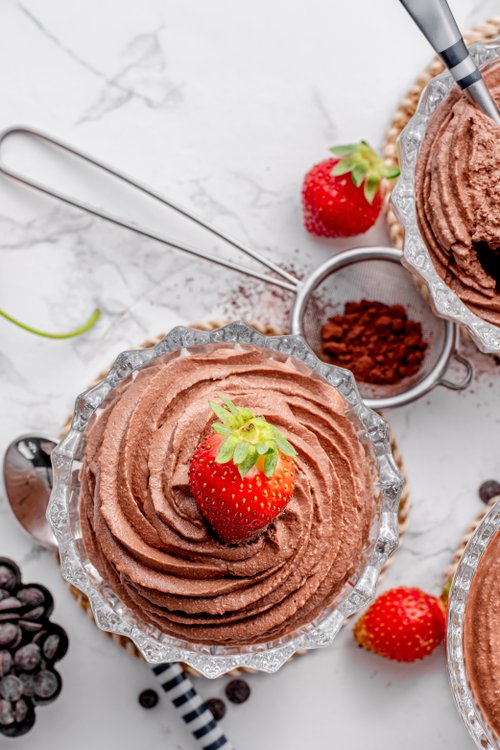 Chocolate cottage cheese mousse