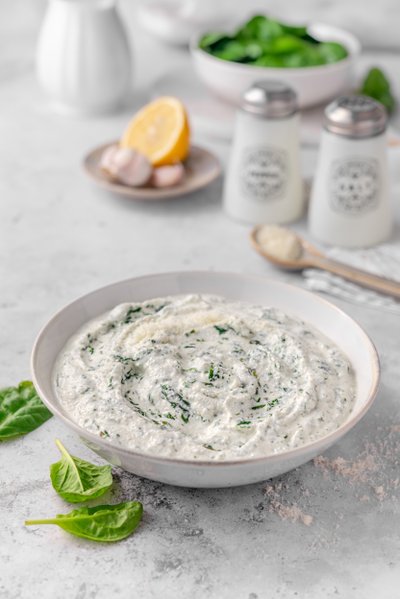 Cottage cheese spinach dip
