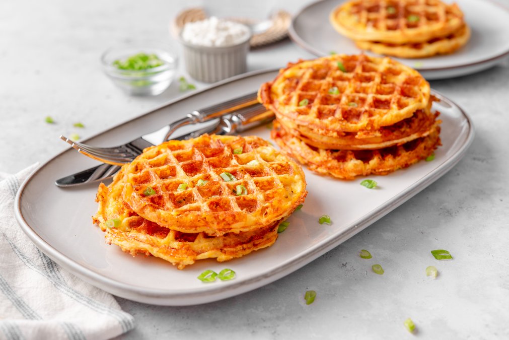 Keto cottage cheese chaffles