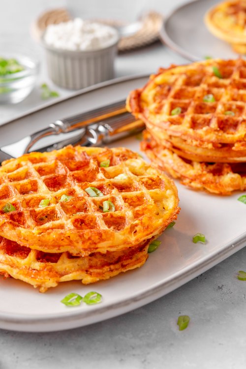 Keto cottage cheese chaffles