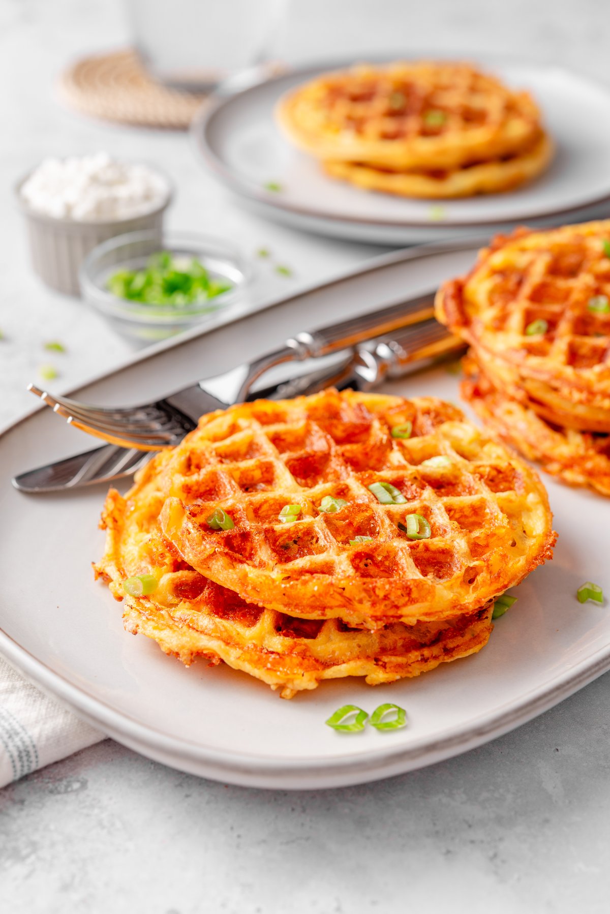 Keto cottage cheese chaffles